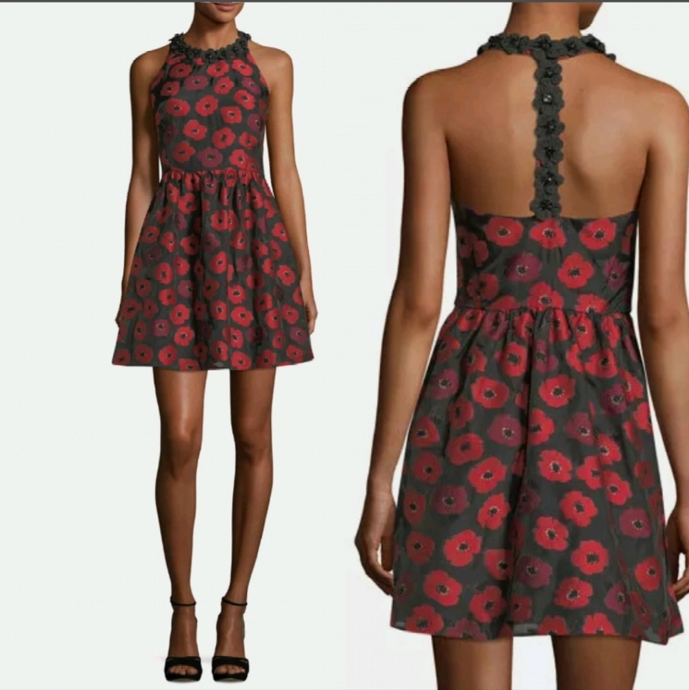 Kate Spade poppy jacquard dress, size 10